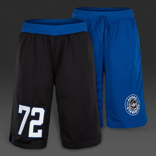 Adidas Originals Basketball Reversible Shorts Blue / Black for Boys